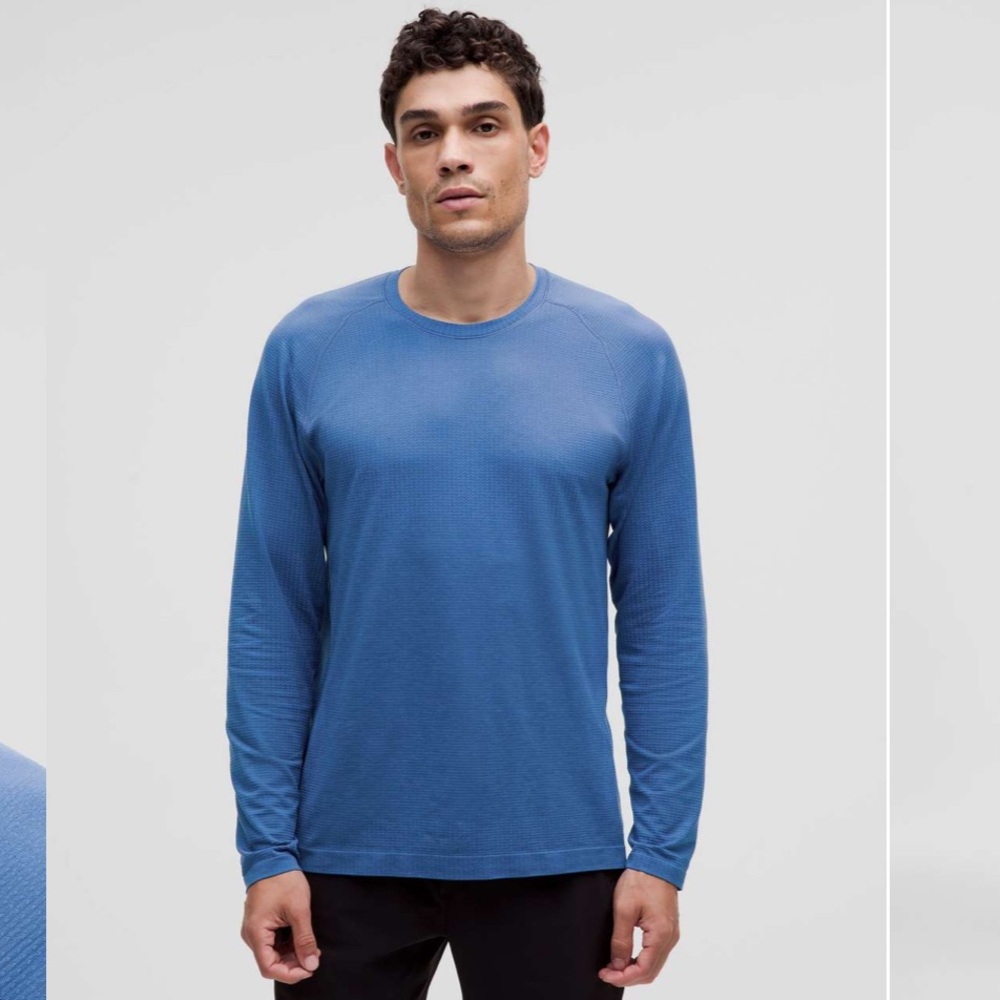 Lululemon Metal Vent Tech Long-Sleeve Shirt Blue size XXL